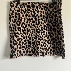 Monki Black and Tan Mini Mini Skirt Night Out